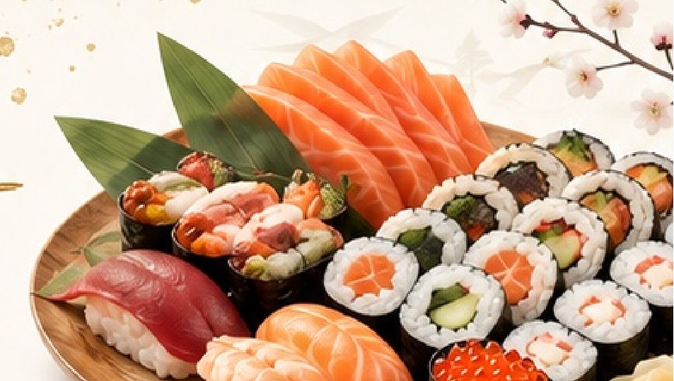 Sushi-Platte mit Lachs, Thunfisch, Nigiri und Maki